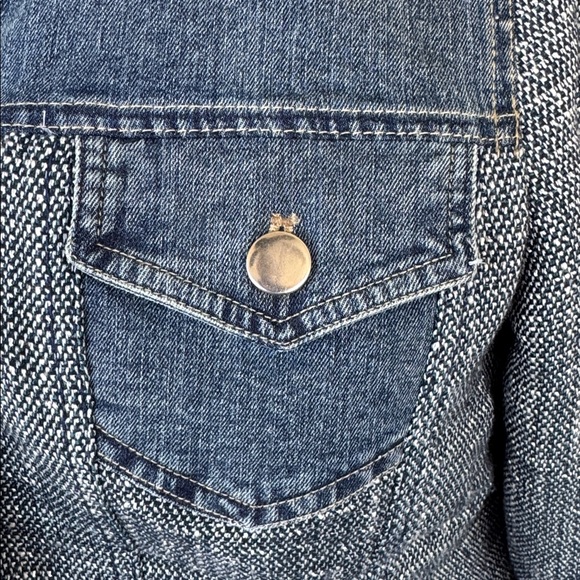 Chico's Denim & Tweed Jean Jacket - Picture 9 of 10
